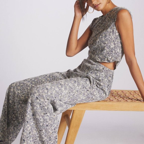 HTF Anthropologie Helena Embroidered Jumpsuit - Picture 6 of 6